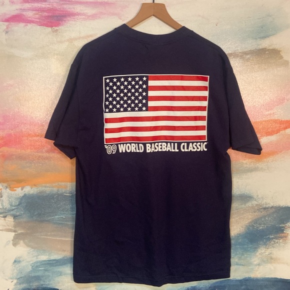 🔥EC🔥F/B 2009 United States 100% Cotton World Baseball Classic T-shirt. - Picture 2 of 7